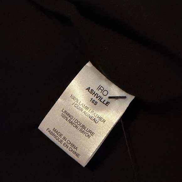 IRO Women's Light Tan Indie Sleeze Leather Jacket - Picture 7 of 9